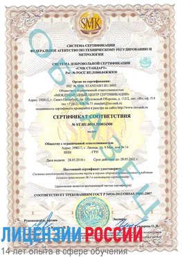 Образец сертификата соответствия Саров Сертификат OHSAS 18001